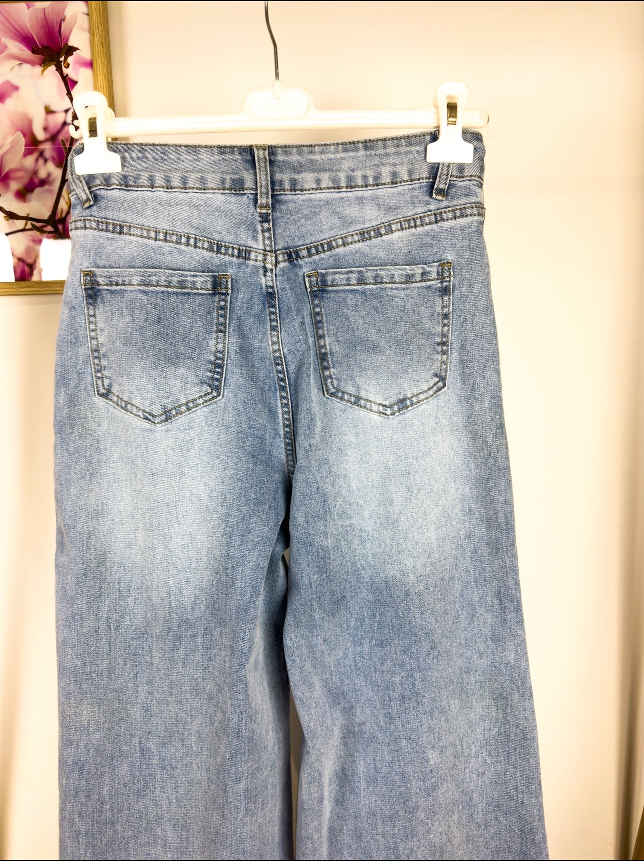 Jeans gamba larga