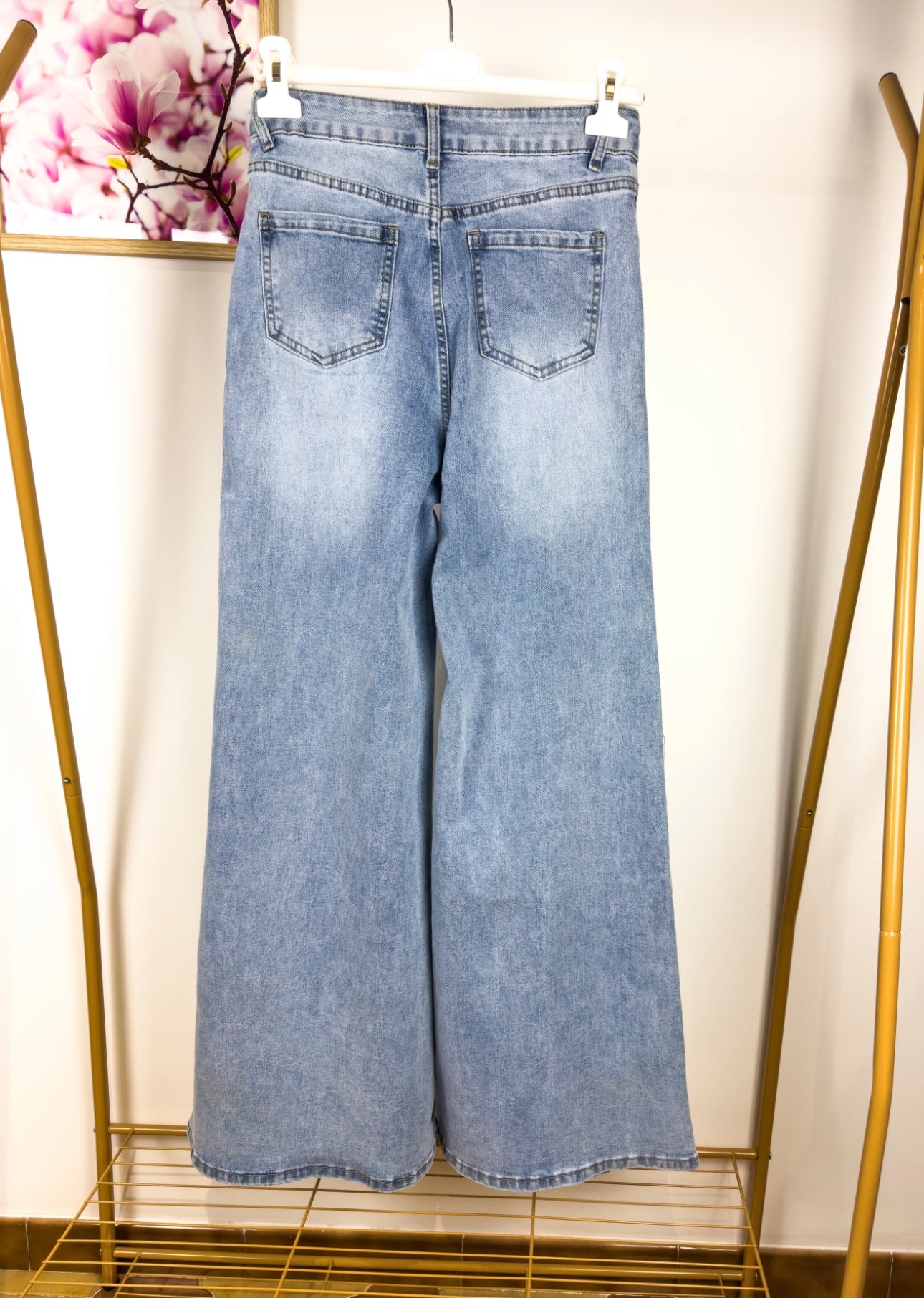 Jeans gamba larga