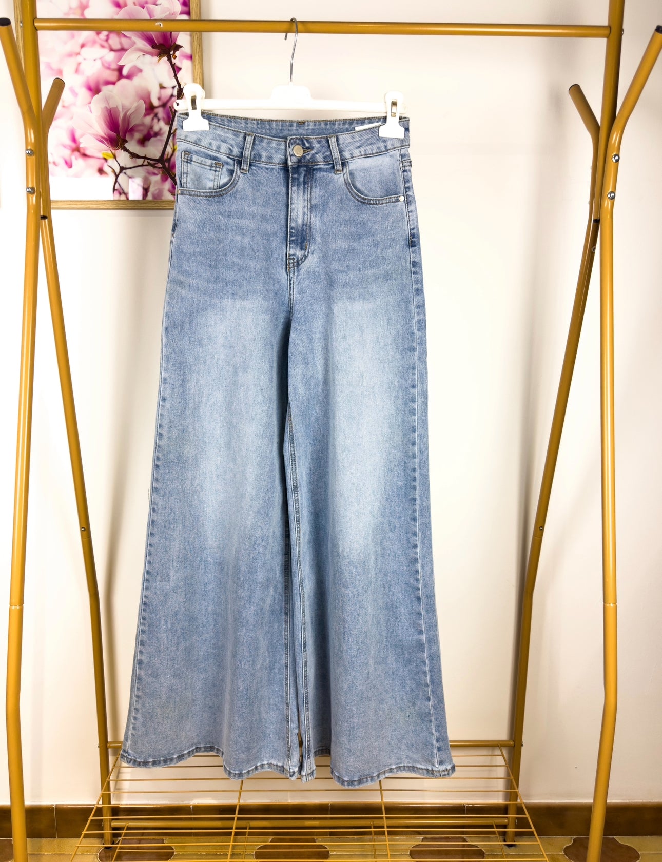 Jeans gamba larga