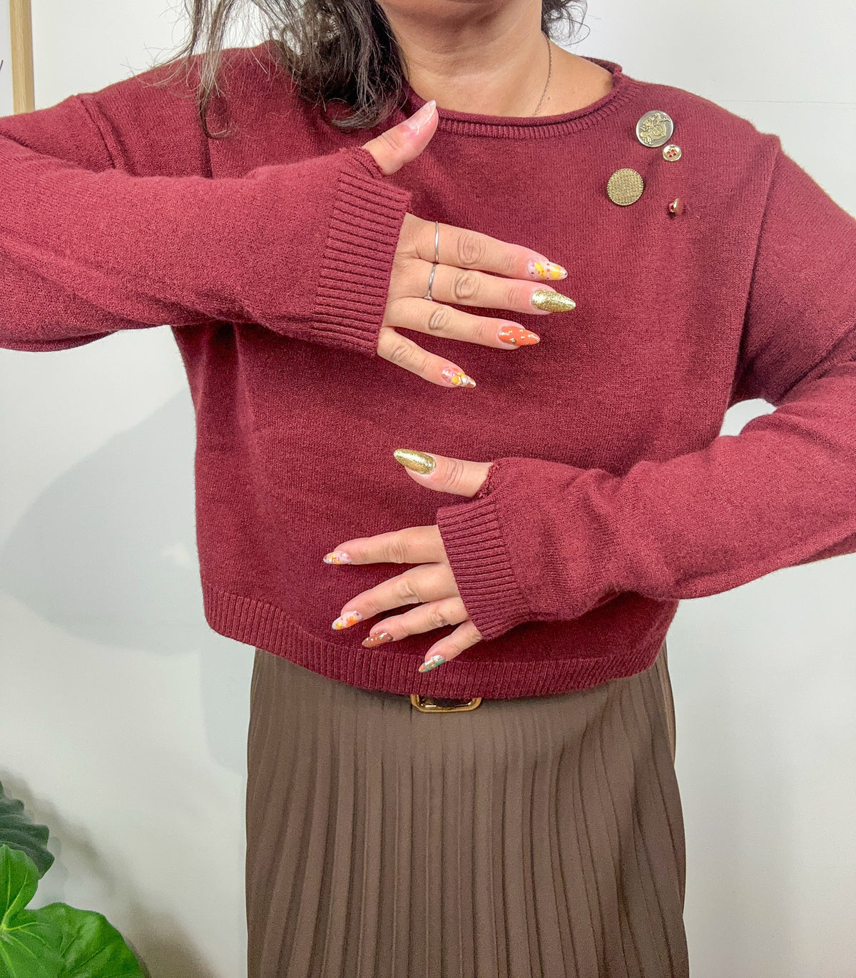 Mini Maglione Golden Accent