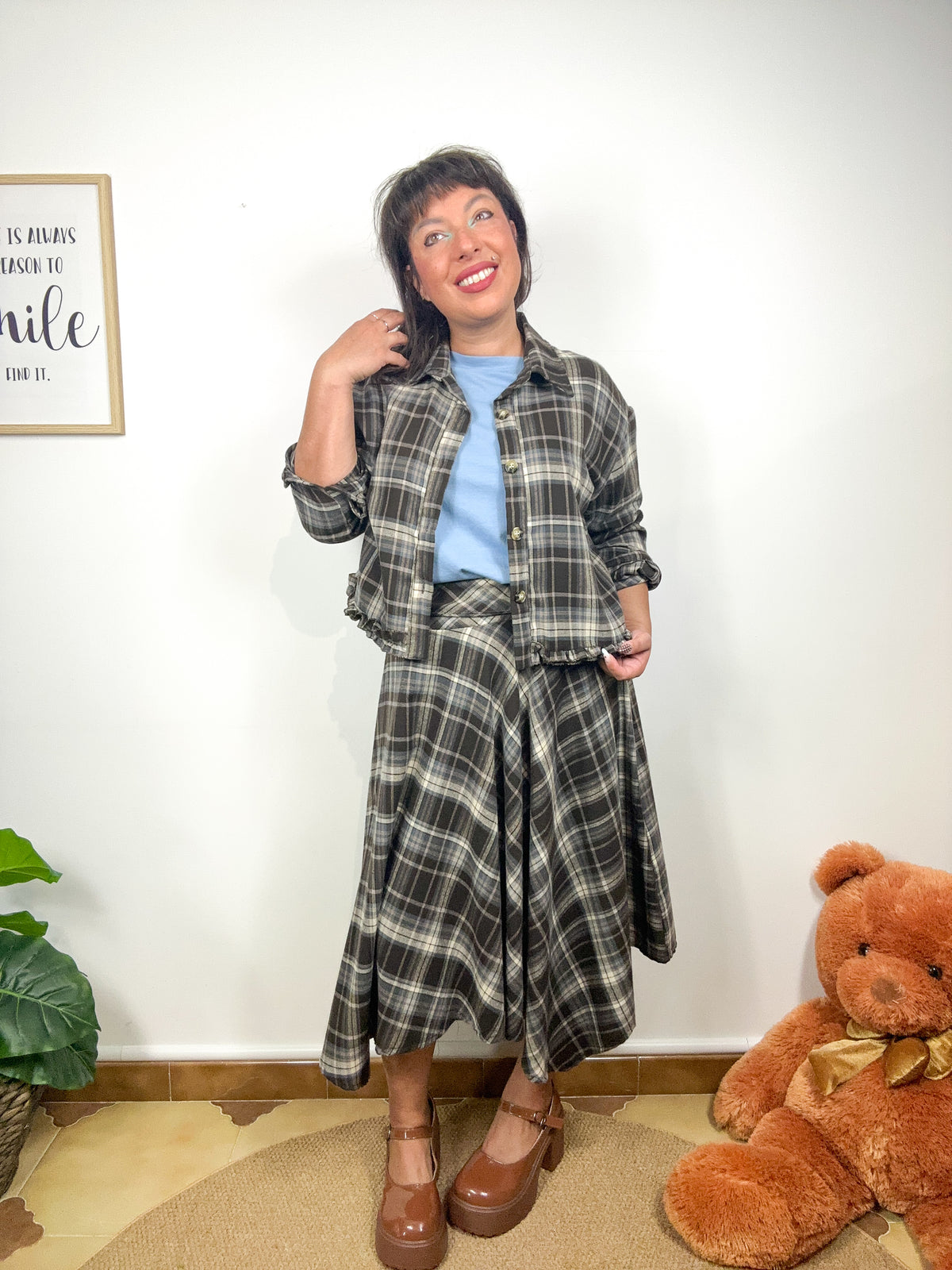 Giacchina Tartan British Boxy