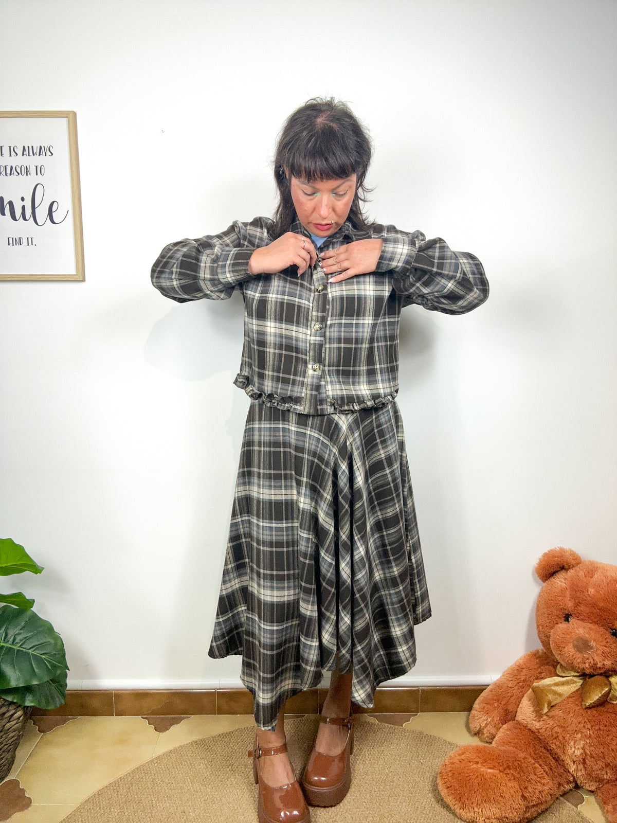 Giacchina Tartan British Boxy