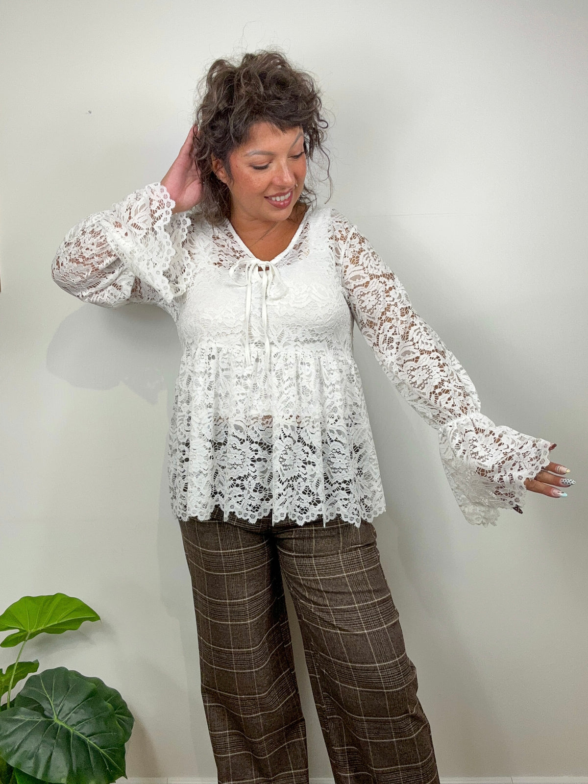 Casacca Boho in pizzo traforato