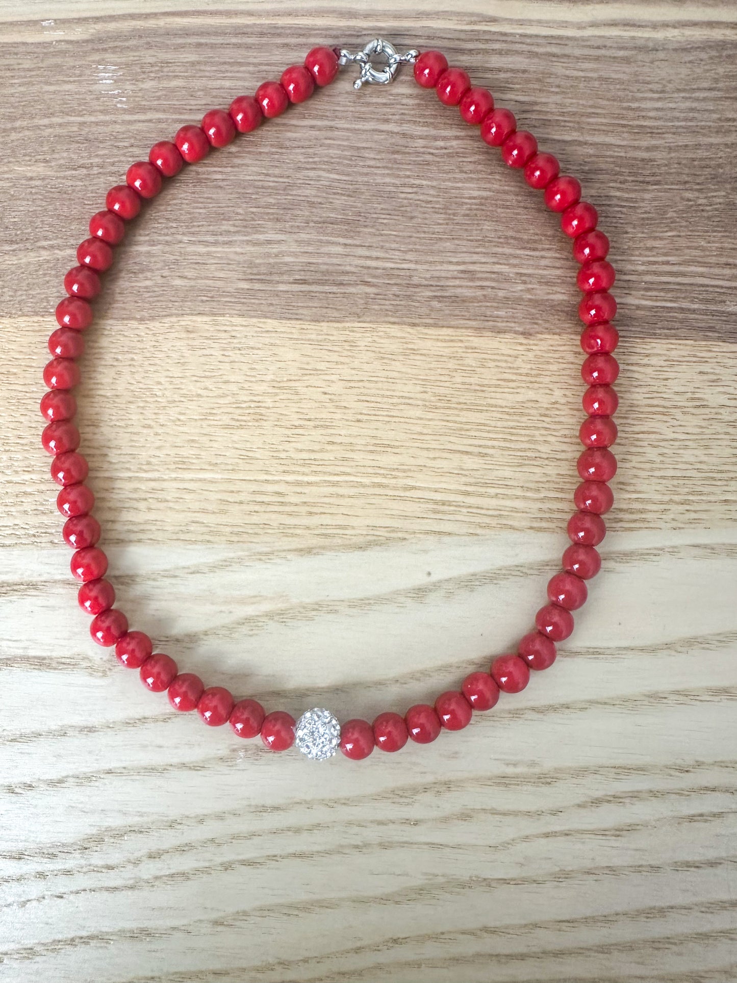 Collana Perle Rosse