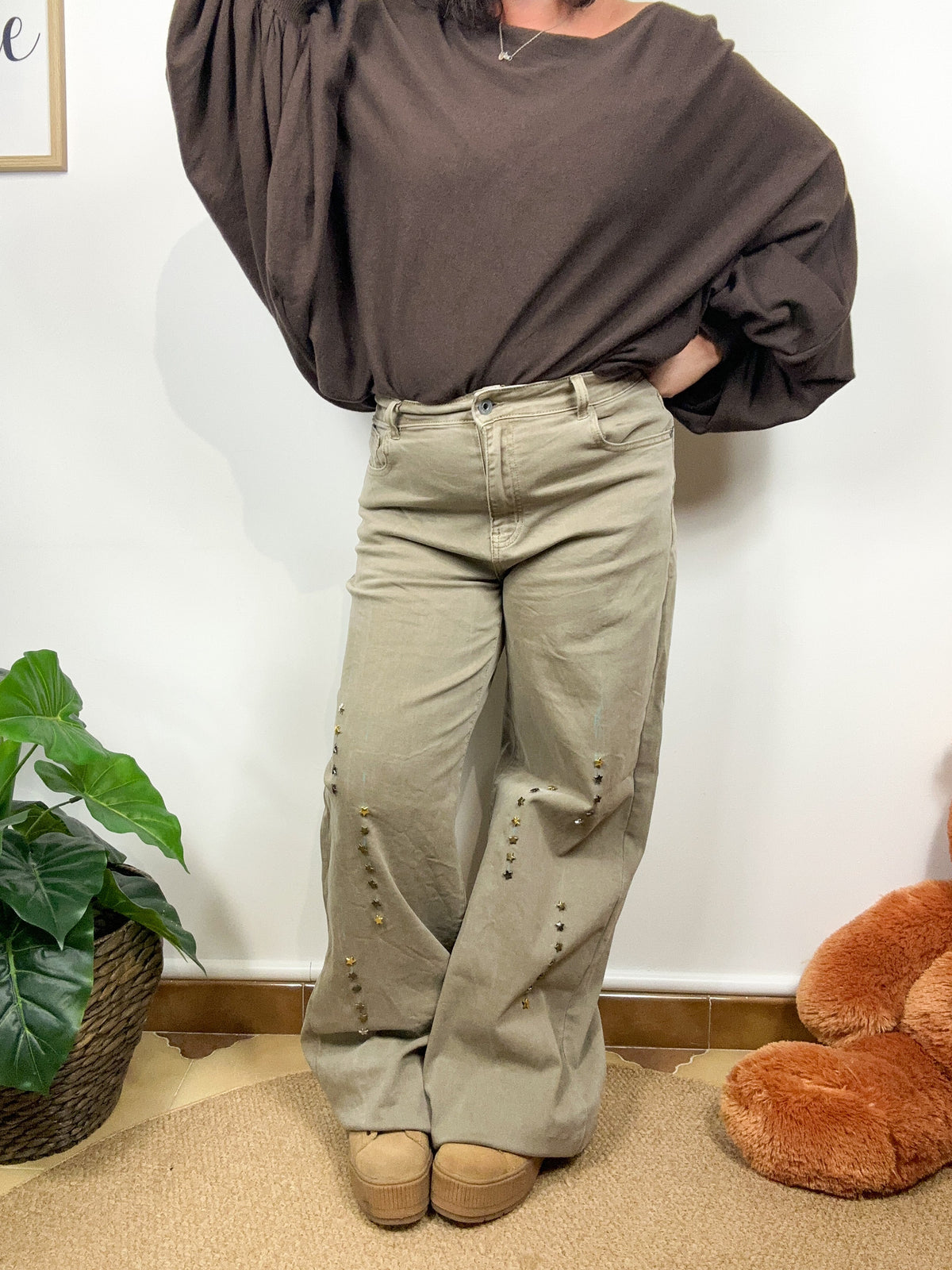Jeans Wide Leg Starry Night