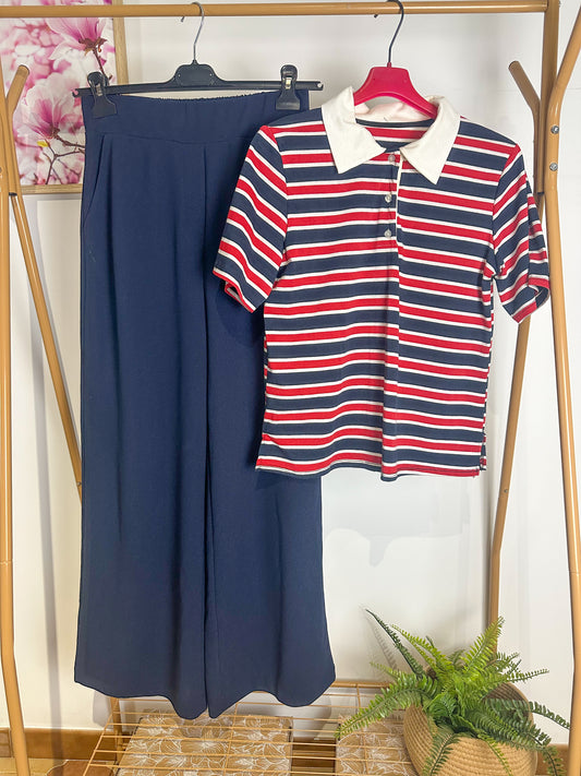 Pantaloni Navy Chic