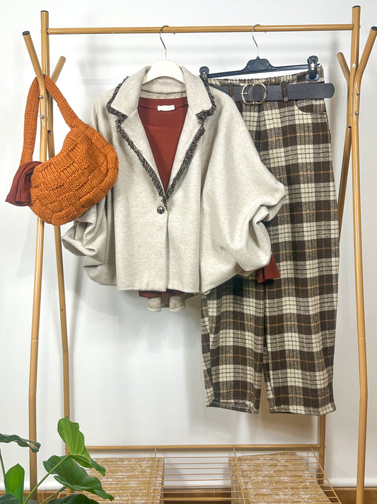 Pantaloni Balloon Plaid