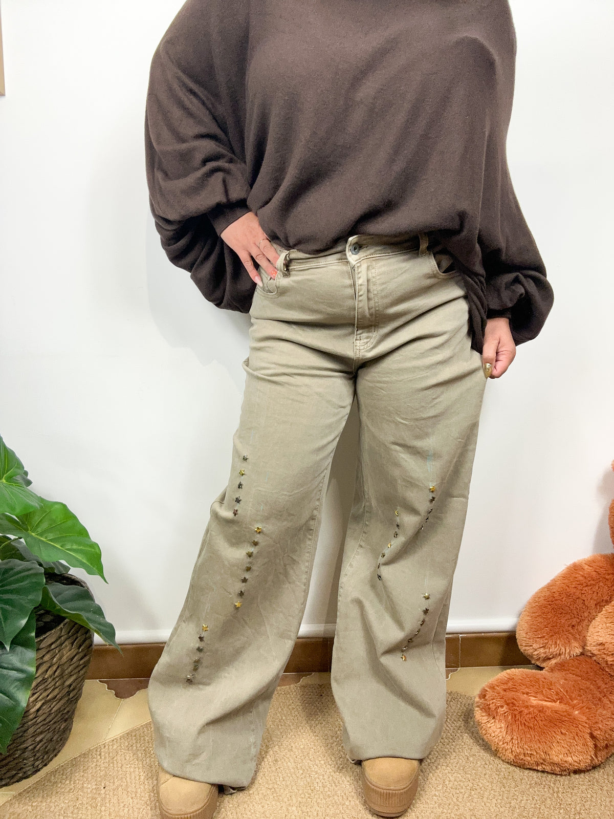 Jeans Wide Leg Starry Night