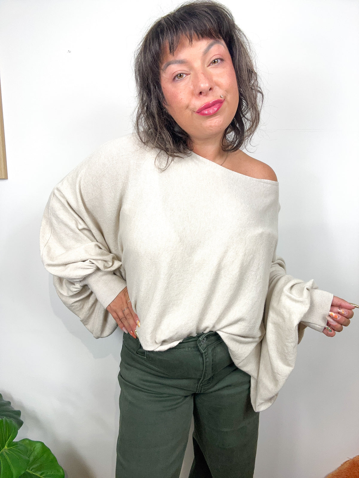 Maglia Poncho Crop