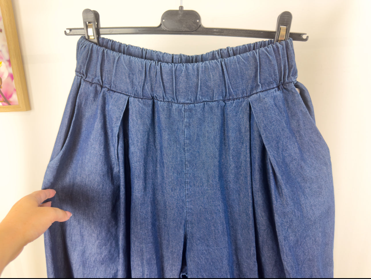 Pantaloni Palazzo Jeans Leggero